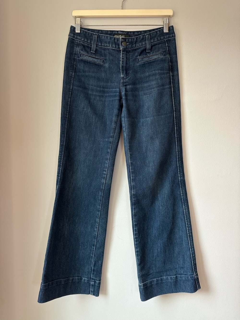 VTG Eddie Bauer Women's Wide Leg Welt Pocket Jeans Size 2